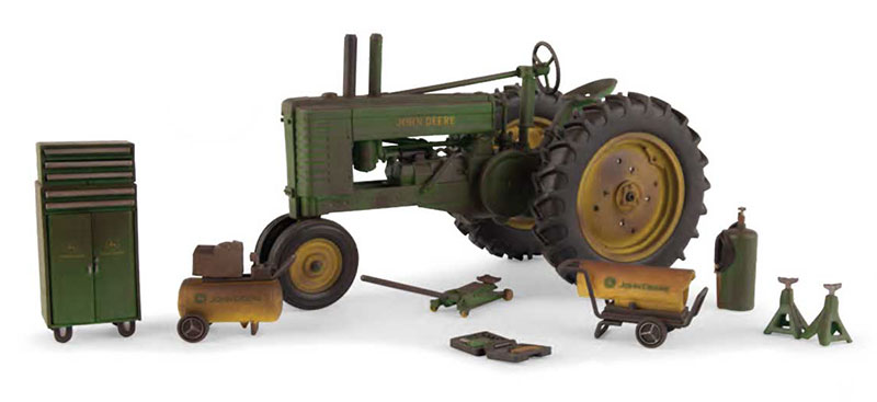 NEW Ertl John Deere Model A Barn Finds Tractor and Accessories 1/16 Scale 