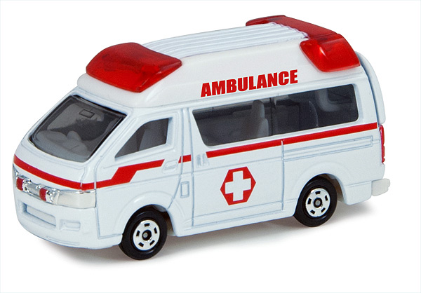 red ambulance toy