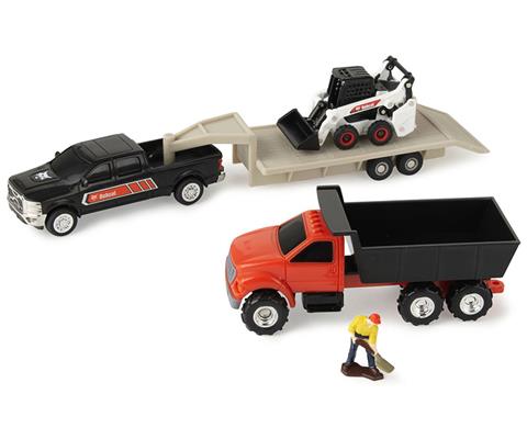 Ertl John Deere Hauler Semi and Skidsteer + Semi With