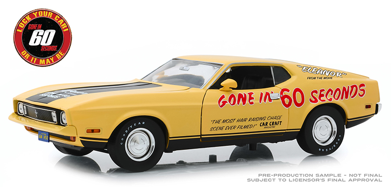 Details about   1/18 Greenlight GONE IN 60 SECONDS 1973 Ford Mustang Mach 1 Eleanor Yellow 13548 