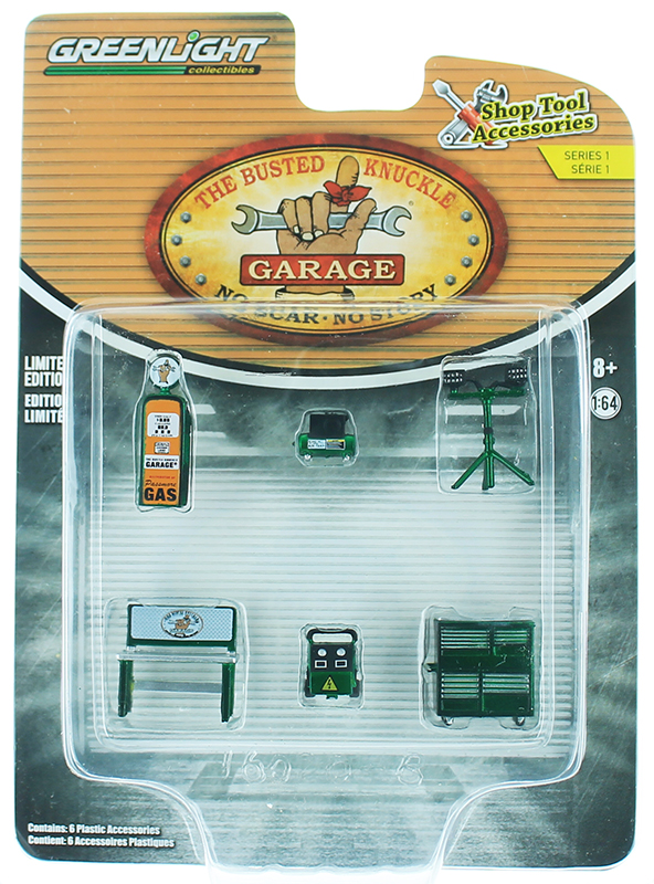 GREENLIGHT 16020B SCALA 1//64 ACCESSORIES SET OFFICINA GARAGE THE BUSTED KNUCKLE