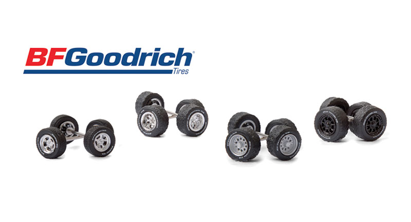Greenlight 1/64 Auto Body Shop 4 DODGE Wheel & Tire Set 16070B