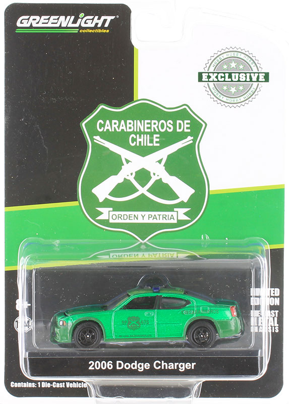 Greenlight 1:64 2006 DODGE CHARGER POLICE "CARABINEROS DE CHILE" MODEL CAR 30270