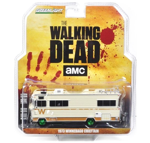 DALE'S 1973 WINNEBAGO CHIEFTAIN THE WALKING DEAD RV MOTORHOME 1:64 DIECAST MODEL 