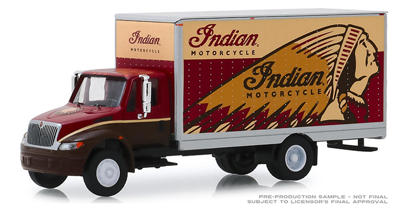 Greenlight HD Trucks Indian Motorcycle International Durastar Box Van 33170-A
