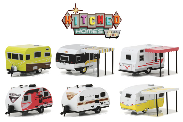 34030-CASE - Greenlight Diecast Hitched Homes Series 3 6 Piece SET