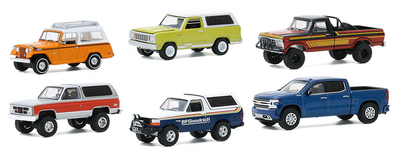 All Terrain Set of 6 Pieces Series 10 1//64 Diecast Model Cars by Greenlight 35170