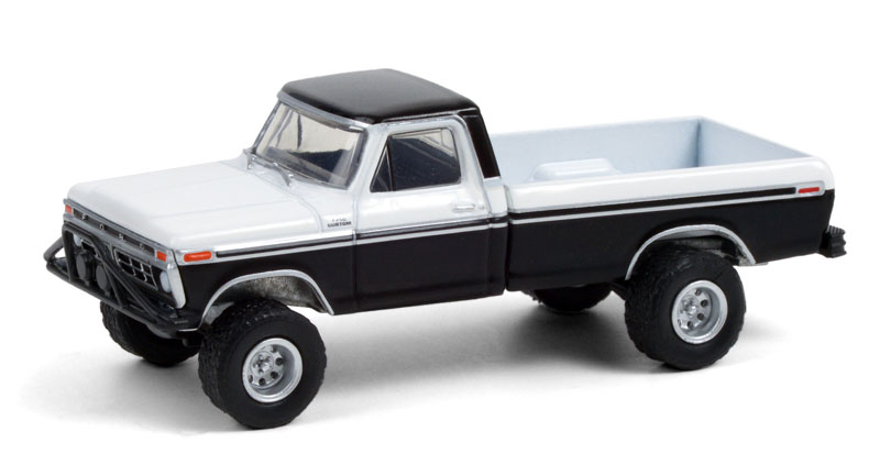 Details about   1/64 GREENLIGHT ALL TERRAIN 1978 FORD F-250 PICKUP BLACK/RED/YELLOW 