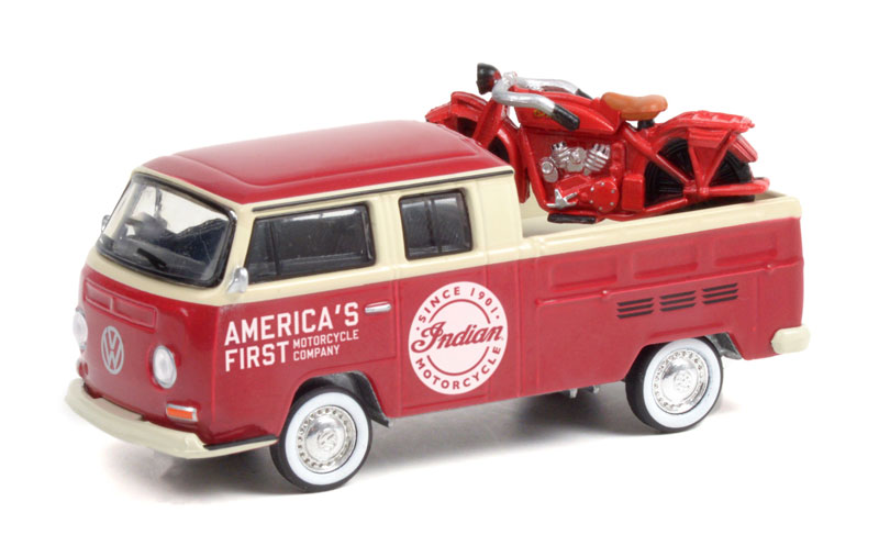 GREENLIGHT 1:64 Club V-Dub Series 4-1968 Volkswagen T2 Type 2 Crew CAB Pickup 