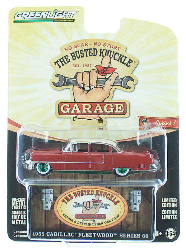 Greenlight 1/64 Busted Knuckle S1 1955 Cadillac Fleetwood Series 60 39010 A 