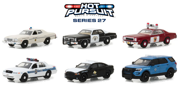 42840-CASE - Greenlight Diecast Hot Pursuit Series 27 Six Piece SET
