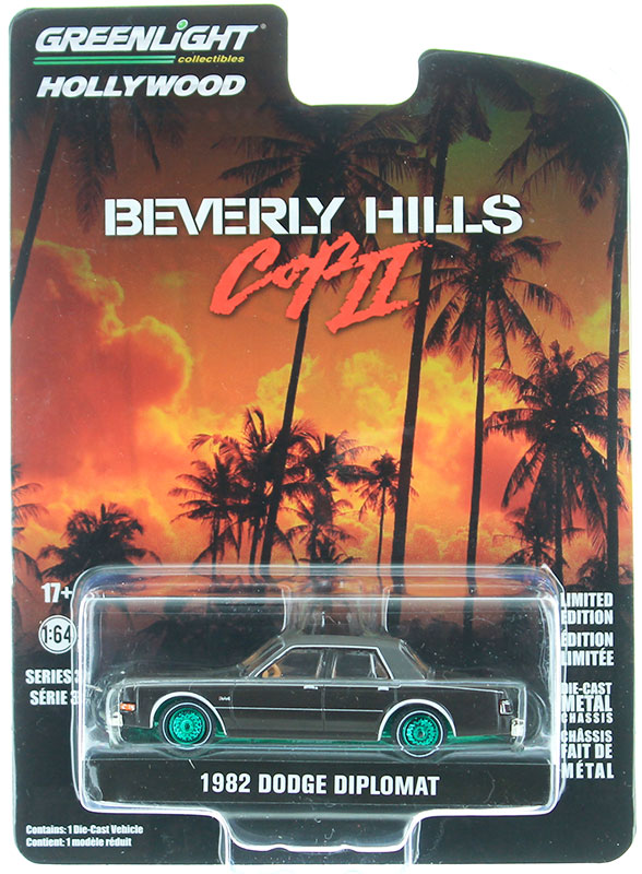 1987 in 1:64 scale by Greenlight 1982 Dodge Diplomat Beverly Hills Cop II 