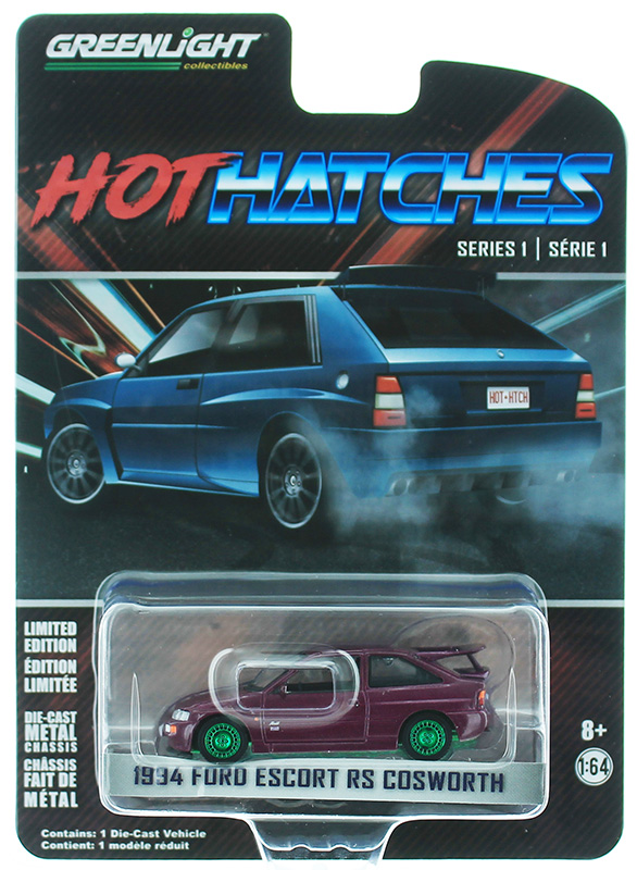 C7 Greenlight Collectibles  '94 Ford Escort Rs  Cosworth Green Wheels Chase 