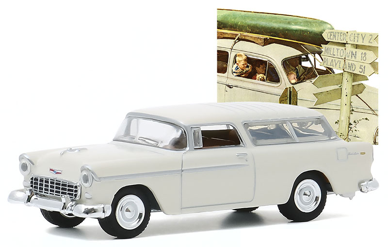 2020 GREENLIGHT Norman Rockwell Series 3 1955 Chevrolet Nomad 54040-B NOC 