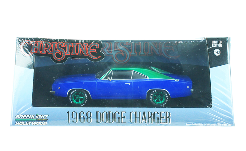 1/64 Greenlight CHRISTINE 1968 Dodge Charger Dennis Guilder Diecast Blue 44820E 