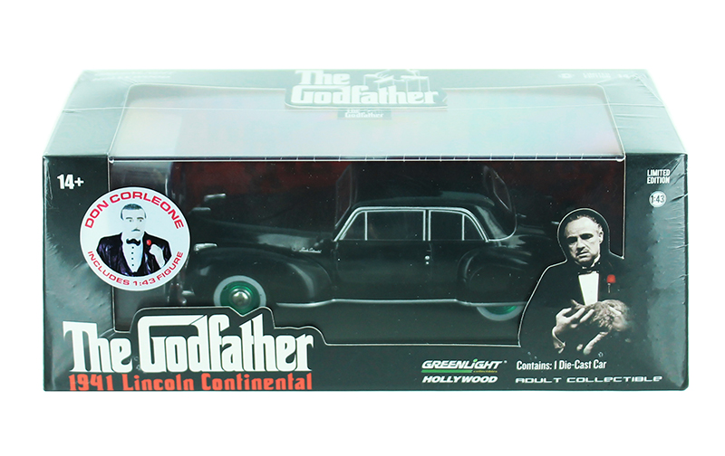 1941 Lincoln Continental with Don Corleone Figure 86552 1972 GreenLight 1:43 The Godfather 