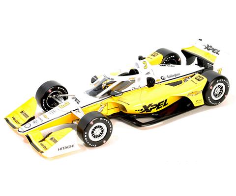 Miniature Greenlight 1/64 - Indycar NTT Series #3 S. McLaughlin (Blanc/Jaune) - Modèle 11597
