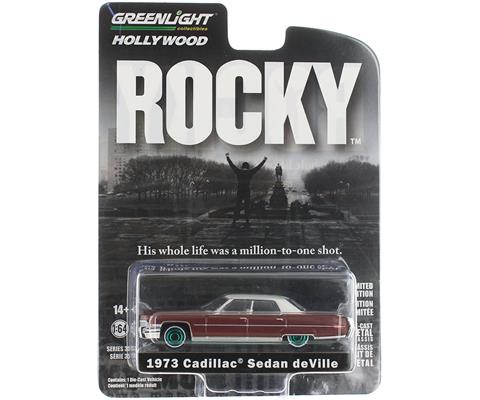 Greenlight Diecast 1973 Cadillac DeVille Sedan Rocky 1976 SPECIAL
