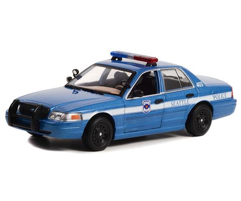 Greenlight 1/64 Scale 1980-91 Ford LTD Crown Victoria Police Car – Hot Pursuit Model With Light Bar - View #7