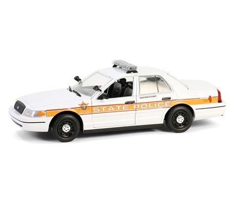 Greenlight 1/64 Scale 1980-91 Ford LTD Crown Victoria Police Car – Hot Pursuit Model With Light Bar - View #2