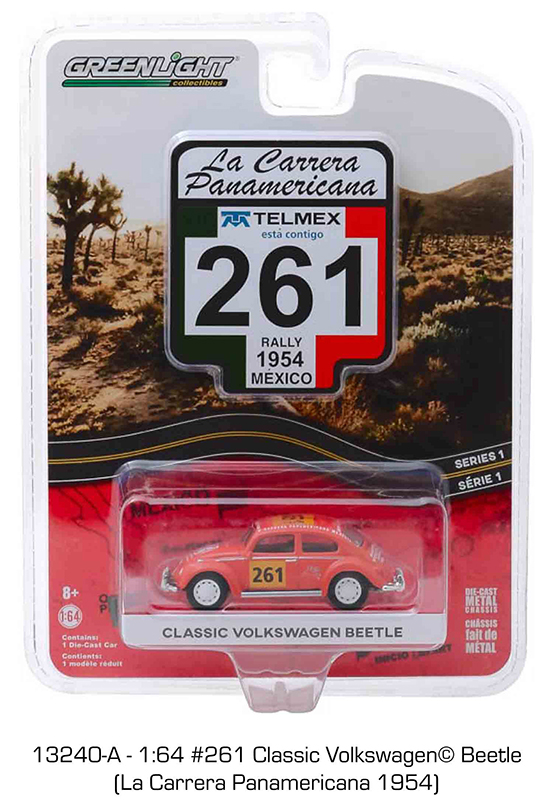 Greenlight Chase Green machine 13240-A Classique VW Beetle 261 Rally 1954 Mexique 