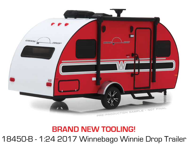 WINNEBAGO WINNIE DROP TRAILER GREENLIGHT COLLECTIBLES 1/24 CARAVANE 1964-1 