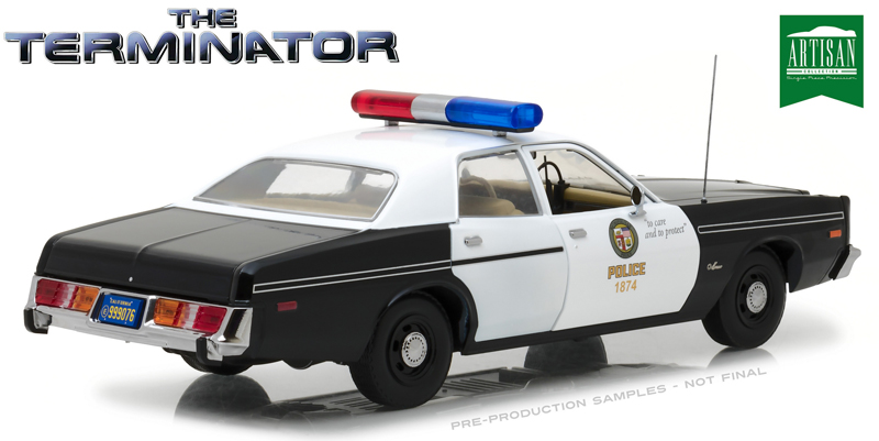 T-800 Endoskeleton Terminator GREENLIGHT 1:18 GREEN19042 M Dodge Monaco Police 