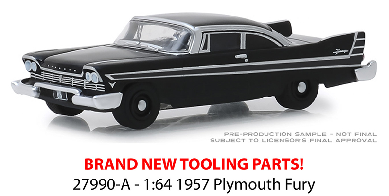 1957 Plymouth Fury Black Bandit Series 21 1/64 Diecast Model Car by Greenlight 27990 A 