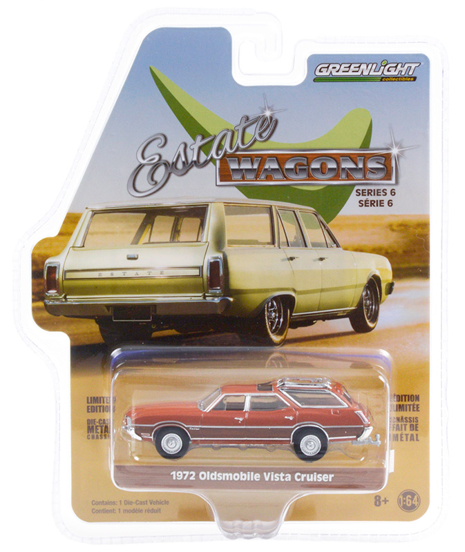 GREENLIGHT 1:64 Estate Wagons Series 6C 1972 Oldsmobile Vista Cruiser wagon 