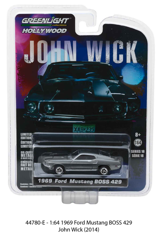 1:18 Greenlight Highway 61-1969 Ford Mustang Boss 429 John Wick #18016 