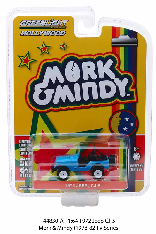 Jeep cj-5 1980 azul oscuro Mork & Mindy maqueta de coche 1:18 GreenLight Collectibles 