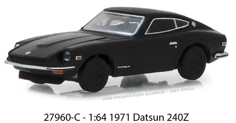 GREENLIGHT 27960 C BLACK BANDIT 1971 DATSUN 240Z 1/64 DIECAST MODEL CAR 