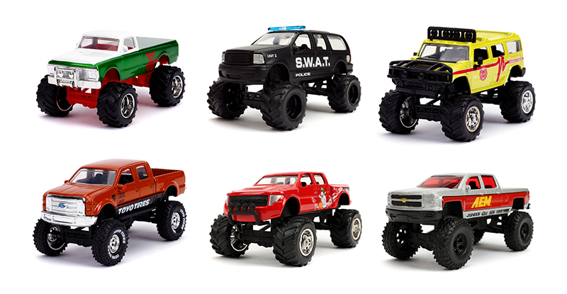 Jada Toys 14020-W25-Case 1:64 Just Trucks Wave 24 Diecast Cars Pack of 6 