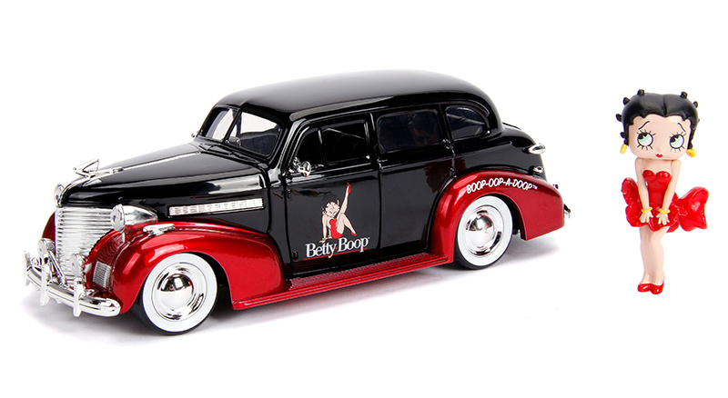 1/24 Jada 1939 Chevrolet Master Deluxe & Betty Boop Figure Diecast Model 30695 