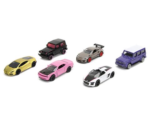Cars - JADA TOYS - 14059-W1GT-CASE - Pink Slips - Wave 1 - 6-Piece Assorted  Case Jeep Wrangler in Black Lamborghini Huracan Coupe in Gold Dodge  Challenger SRT Hellcat in Pink Porsche