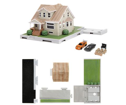 jada toys ワイルドスピード　Toretto House Fast & Furious Dom's House Diorama Set, 1/65 Scale Model by