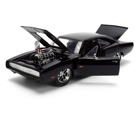Doms 1970 Dodge Charger in Glossy Black - FF7 - 35423