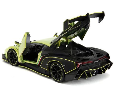 Lamborghini Veneo in Light Yellow Green and Black with Pink Base