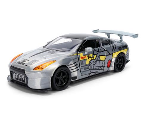 2009 Nissan Skyline in Silver with Mechagodzilla Figure - Godzilla