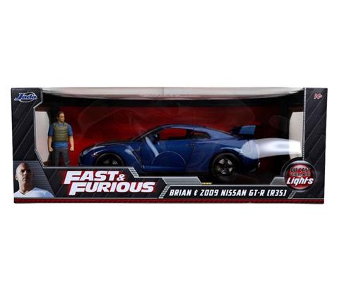 Nissan GT-R R35 with Brian Figure and Working Lights - Furious 7