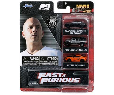 Fast Furious - Nano Hollywood Rides 3-in-1 Blister Pack - 32481