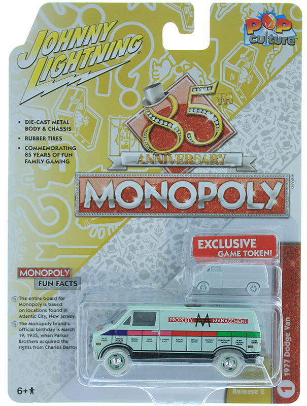 Token MONOPOLY *RR* Johnny Lightning 1:64 NEU 1977 Dodge VAN Token MONOPOLY *RR* Johnny Lightning 1:64 NEU 1977 Dodge VAN