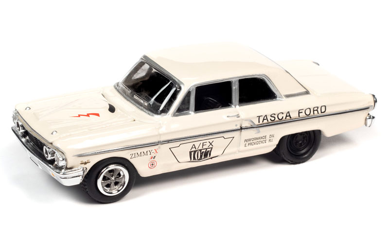 Loose New Mint 1:64 Johnny Lightning 1964 Ford Thunderbolt guardsman blue 