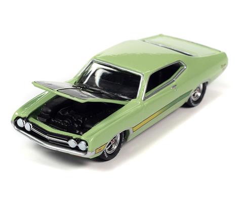 1971 Ford Torino Cobra in Grabber Lime with Laser Side Stripe and