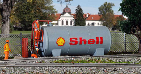 Shell Diesel Tank Pump KIBRI 1/87 HO SCALE PLASTIC MODEL KIT ADVANCED 