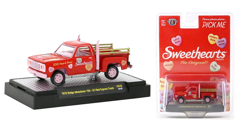 Camion Miniature M2 Machines 1/64 - Dodge Adventurer 1978 Rouge, Modèle Loose (sans Emballage)