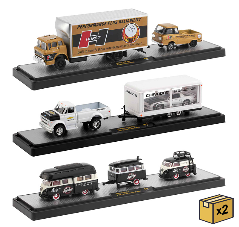 M2 Machines Auto Hauler 41 1960 VW Delivery Van and 59 VW Double Cab Truck CHASE M2 Machines Auto Hauler 41 1960 VW Delivery Van and 59 VW Double Cab Truck CHASE