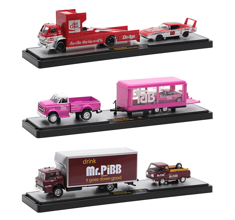 Auto Haulers Coca-Cola Set of 3 Pieces Great Release Limited Edition to 5,880 Pieces Worldwide 1/64 Diecast Models by M2 Machines 56000-TW01
