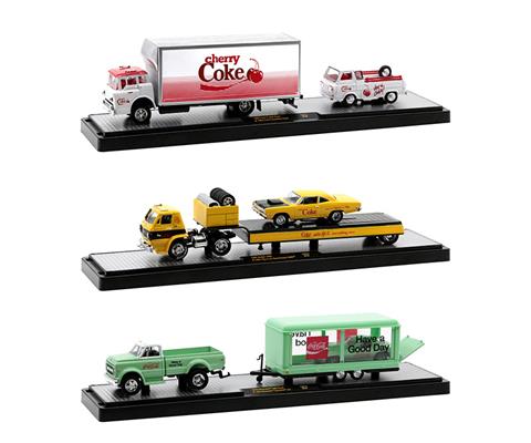 M2 Machines 1:64 2020 Coca-Cola Auto-Haulers Release 3 Trucks Set  56000-TW05