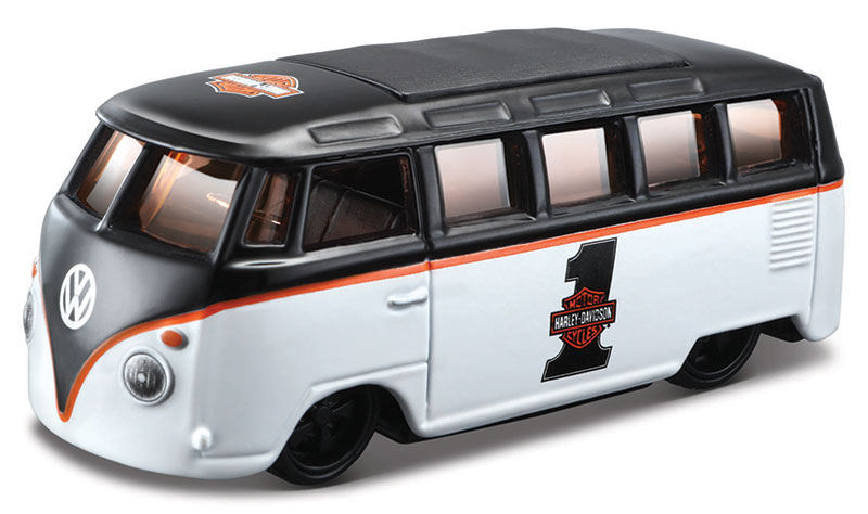 Maisto Diecast Volkswagon Samba Van Custom Harley Davidson Graphics